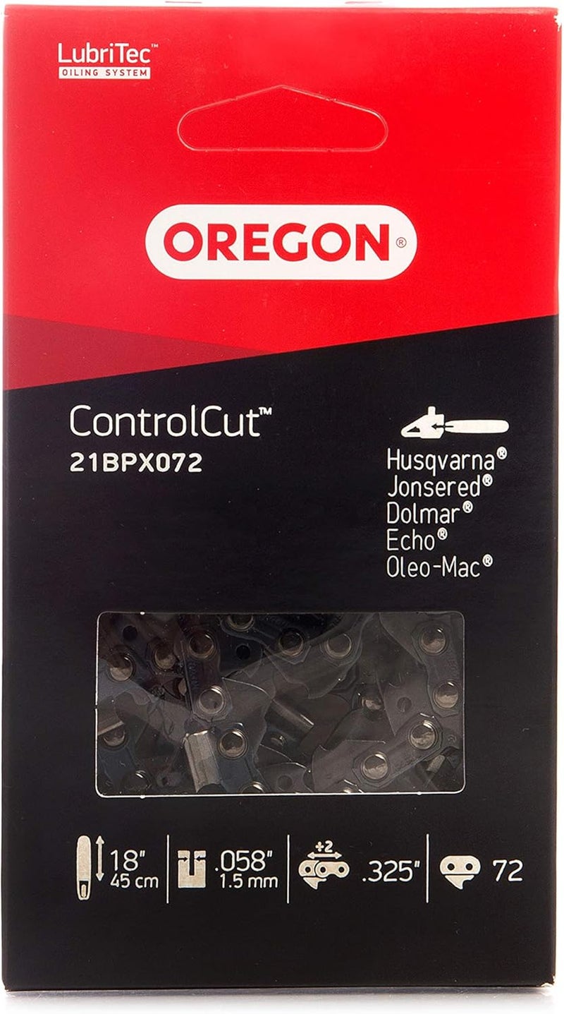 أوريجون سلسلة أوريغون ControlCut لمنشار بار 18 بوصة (45 سم) - 72 وصلة دفع - تناسب هوسكفارنا، هيونداي، ألبينا، إفكو والمزيد (21BPX072E) - Image 1
