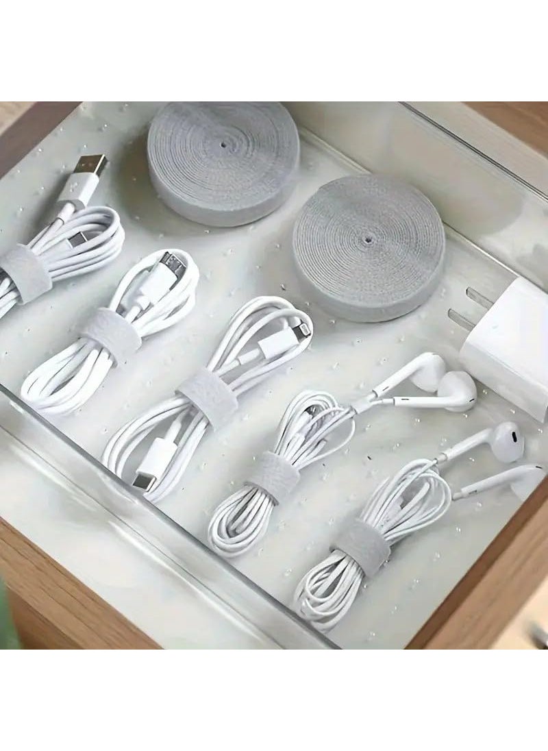 PURCHASE ZONE PURCHASE ZONE Hook And Loop Tape Strap Cable Ties Fastener Sticky Self Adhesive Nylon Fabric Roll Wrap 08 cm Wide Reusable For Cutting Custom Length 450 cm Cord Wire Fastening 1 pic roll grya  - Image 5