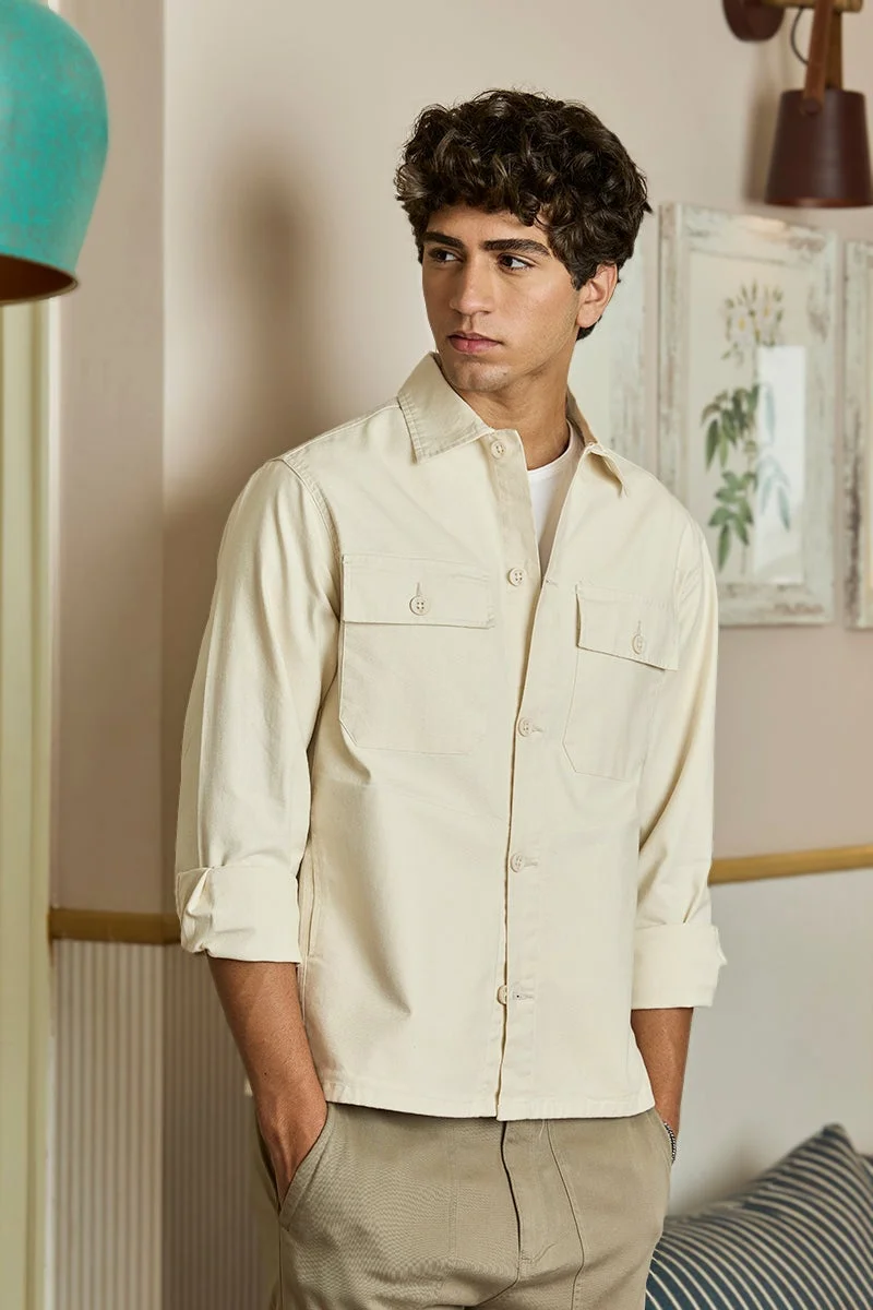 سنيتش قميص فضفاض بجيوب مزدوجة مطاطي