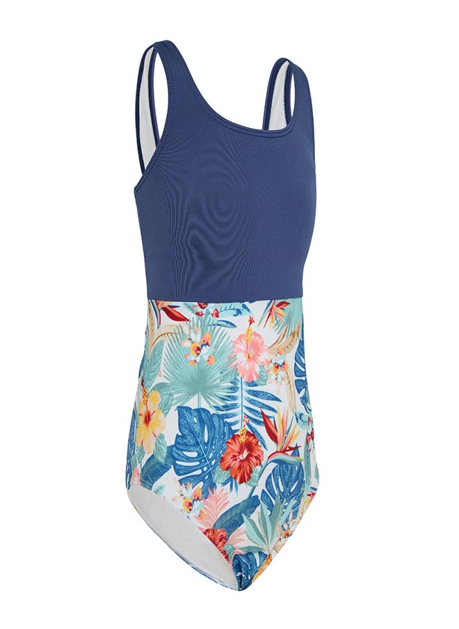 OLAIAN OLAIAN by DECATHLON, GIRL'S ONE-PIECE SWIMSUIT 500 PURPLE  - Image 3