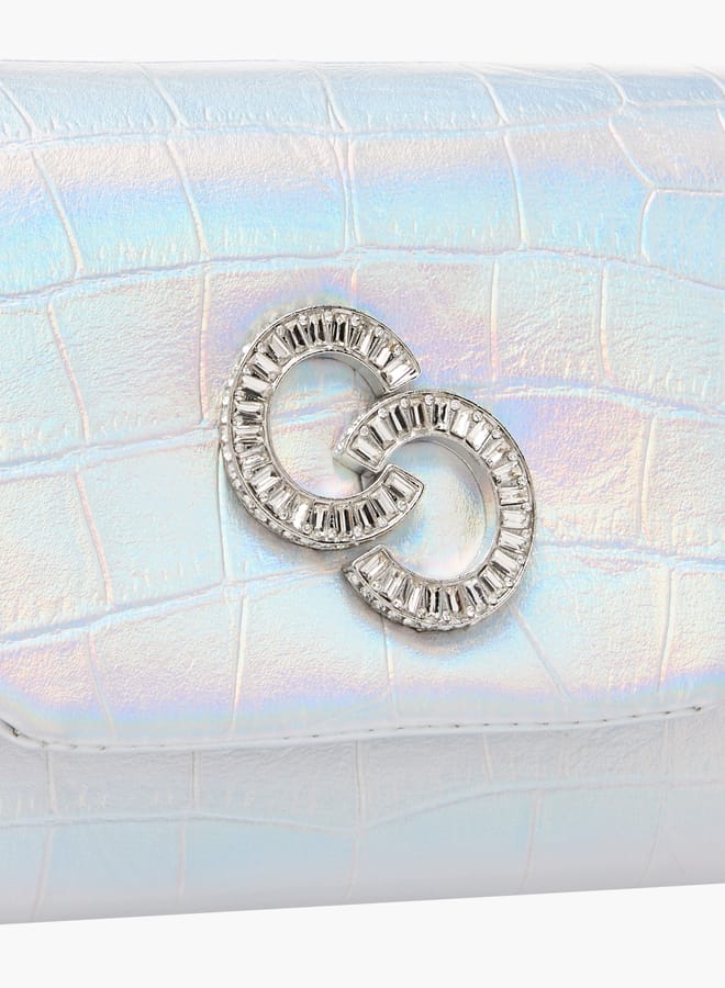 سيليست حقيبة نسائية كروس بودي مزينة بحزام سلسلة وإغلاق قلاب - Image 4