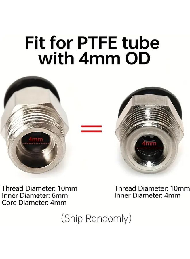 10pcs PC4 M10 Pneumatic Fitting Push To Connect Bowden Tube Coupler For 3D Printer - Image 4