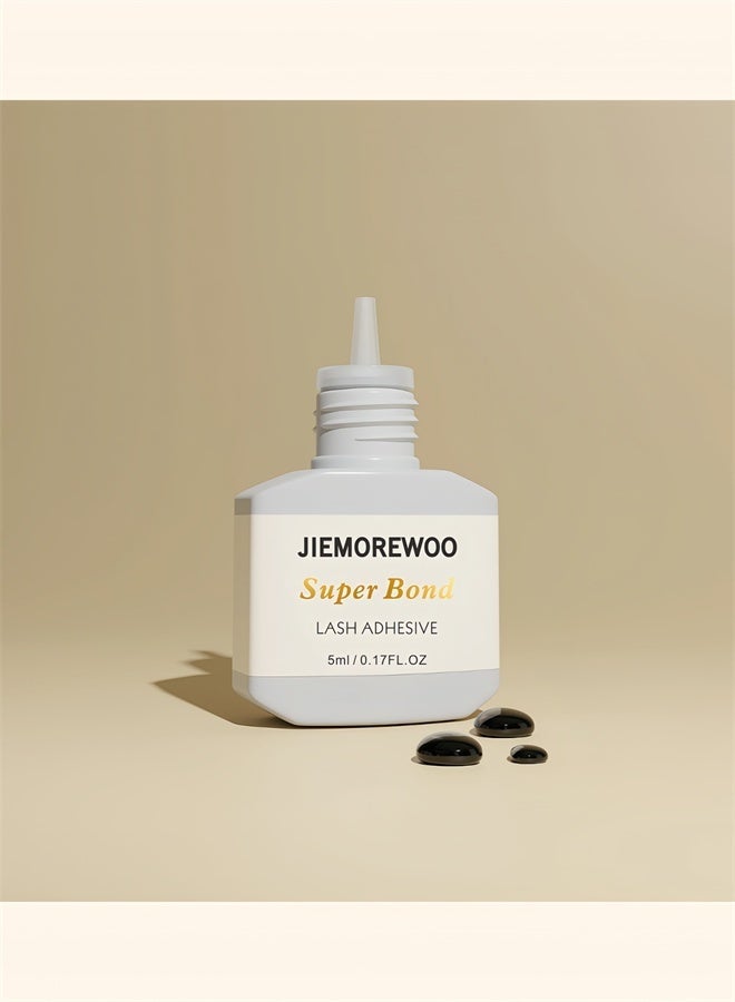 رموش جيمورو صمغ تمديد الرموش سريع الجفاف – لاصق رموش 5 مل بثبات قوي، بخار منخفض، يجف خلال ثانية واحدة، يدوم طويلاً للرموش الكلاسيكية والحجم - Image 3