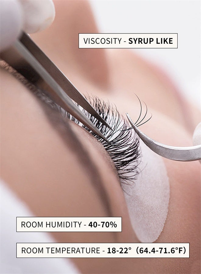 رموش جيمورو صمغ تمديد الرموش سريع الجفاف – لاصق رموش 5 مل بثبات قوي، بخار منخفض، يجف خلال ثانية واحدة، يدوم طويلاً للرموش الكلاسيكية والحجم - Image 4