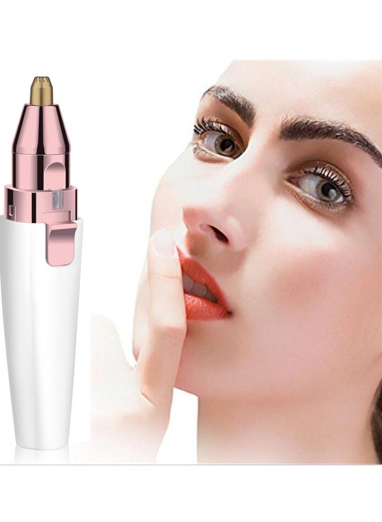 Electric Eyebrow Trimmer, Facial Hair Removal for Women, Painless Epilator Hair Remover Device with 2 Pcs Replacement Heads , USB Rechargeable Face Electric Razor and Trimmer for Ladies Lip, Chin, Arms - Image 5