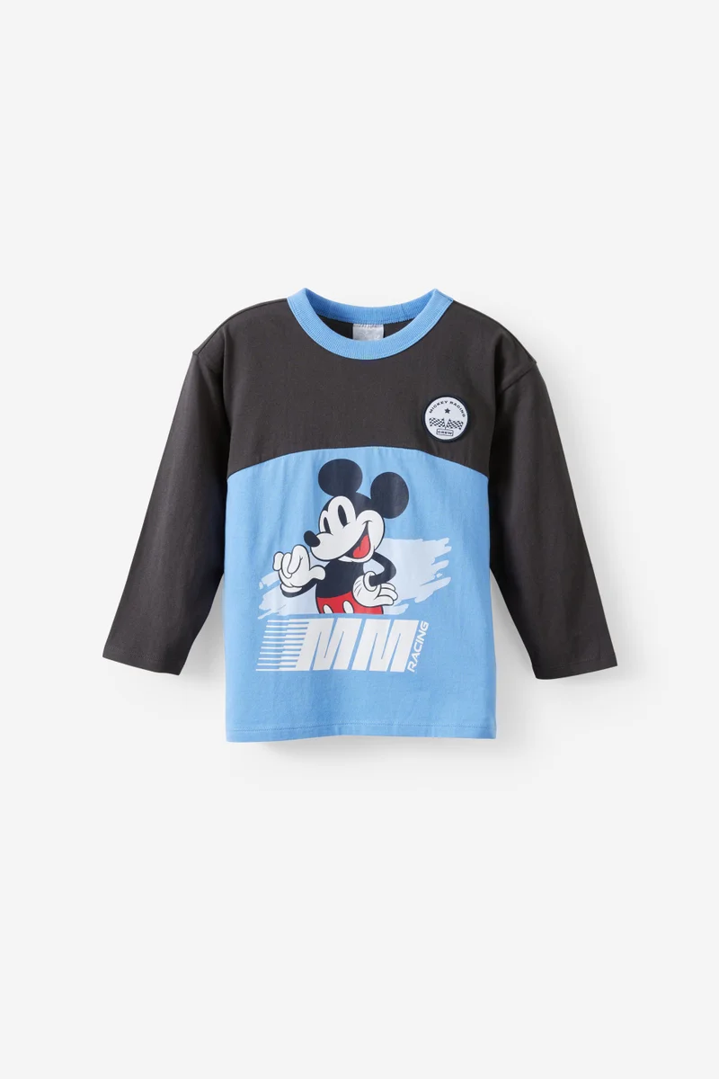 كوتون اون Mickey & Minnie Disney Long Sleeve Drop Shoulder Top