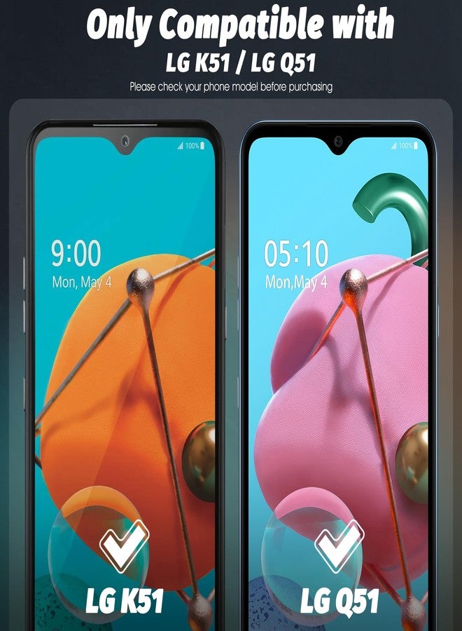 Orzero (3 Pack) Tempered Glass Screen Protector Compatible for LG K51,Q51, Protector De Pantalla 2.5D Arc Edges High Definition Bubble Free Anti-Scratch - Image 2