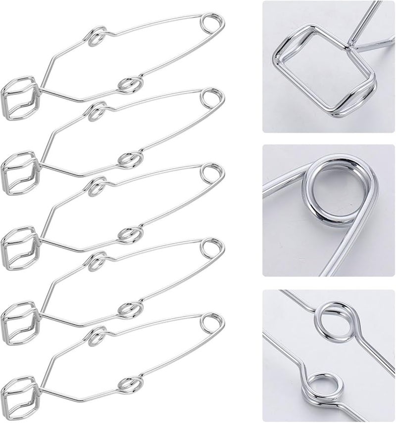 5Pcs Iron Test Tube Clamps with Spring Finger Grips Sturdy Metal Lab Accessory - Image 4