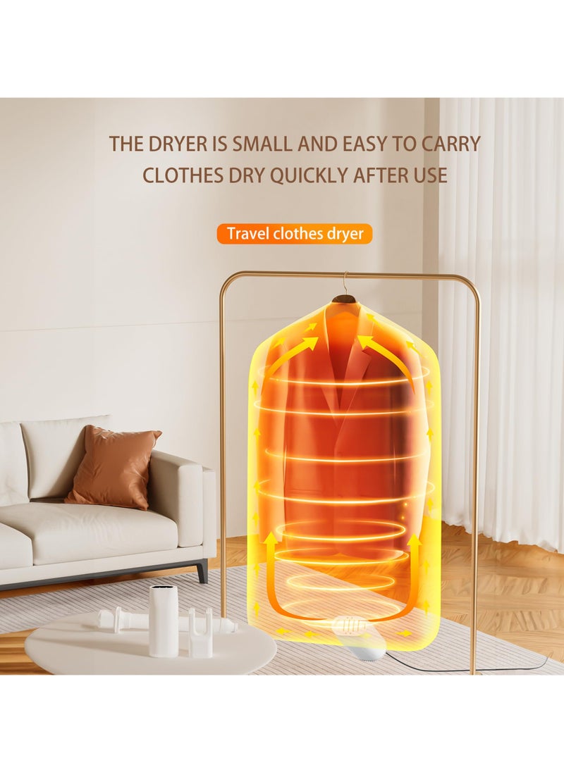 SYOSI - Portable Clothes Dryer with Dry Bag - 3H Timer Quickly Drying - Easy to Use Multiple Compact Dryer for Clothes, Underwear, Socks - Portable Dryer Machine with Timer Function - Image 1