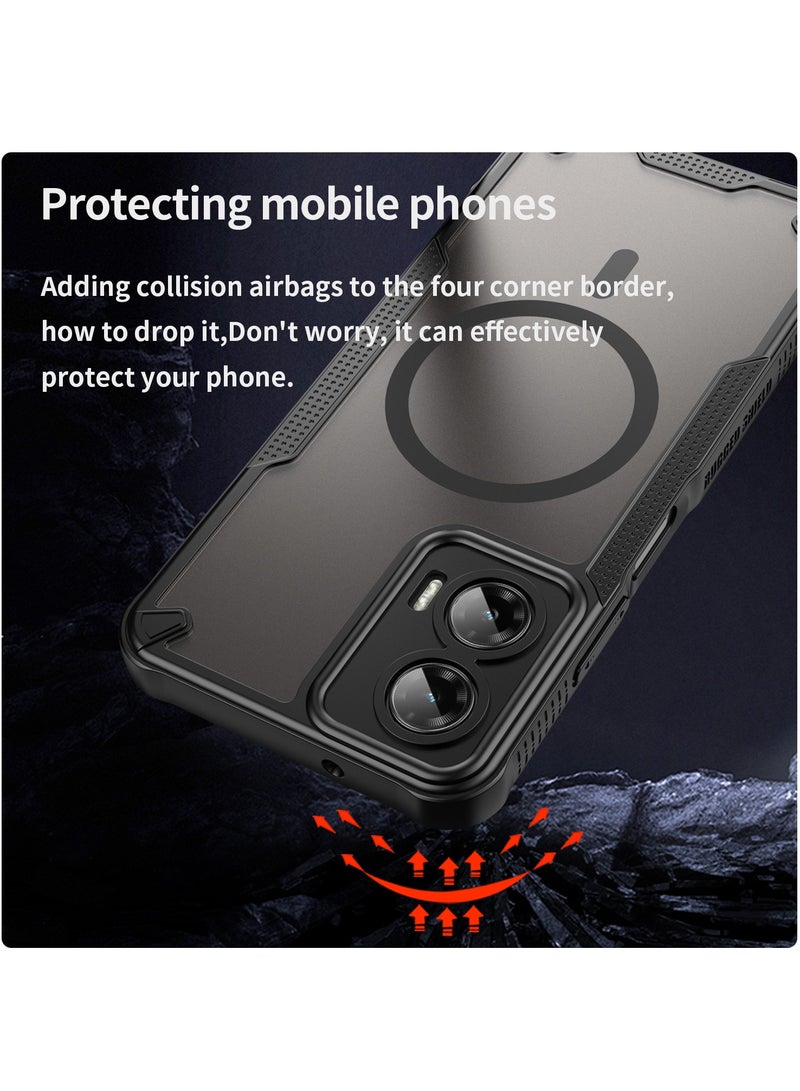 Magnetic Phone Case for Motorola Moto G35 5G Shockproof Hybrid Rugged Protective Armor Cover - Image 4