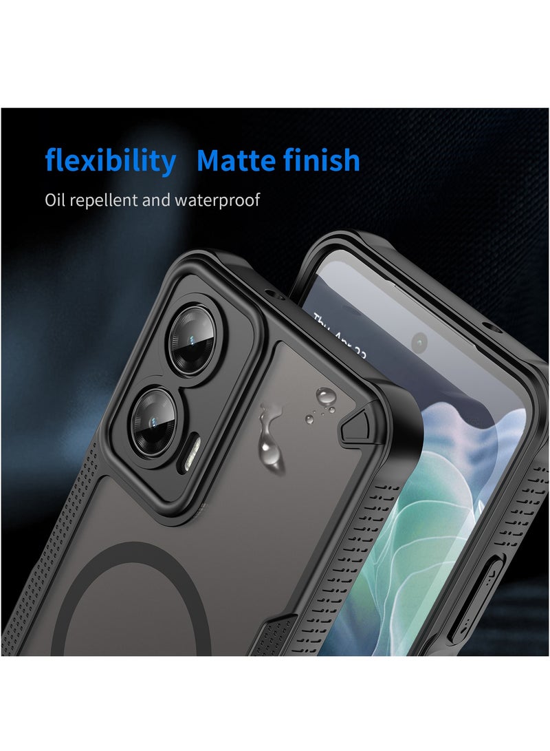Magnetic Phone Case for Motorola Moto G35 5G Shockproof Hybrid Rugged Protective Armor Cover - Image 5