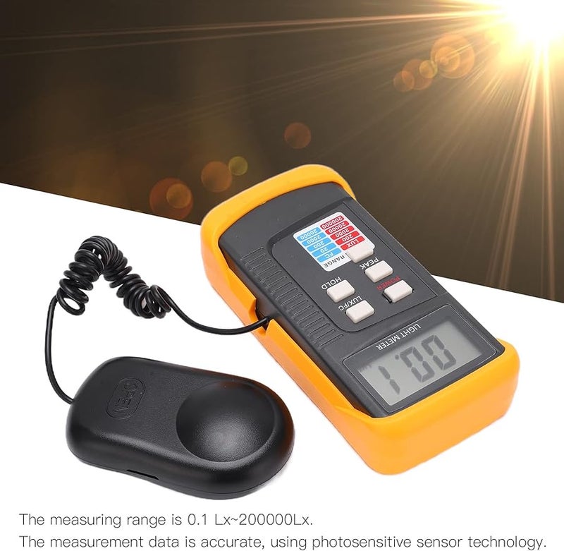 LX1330B مقياس الإضاءة الرقمي مقياس ضوئي محمول نطاق من 0.1 لوكس إلى 200000 لوكس - Image 3