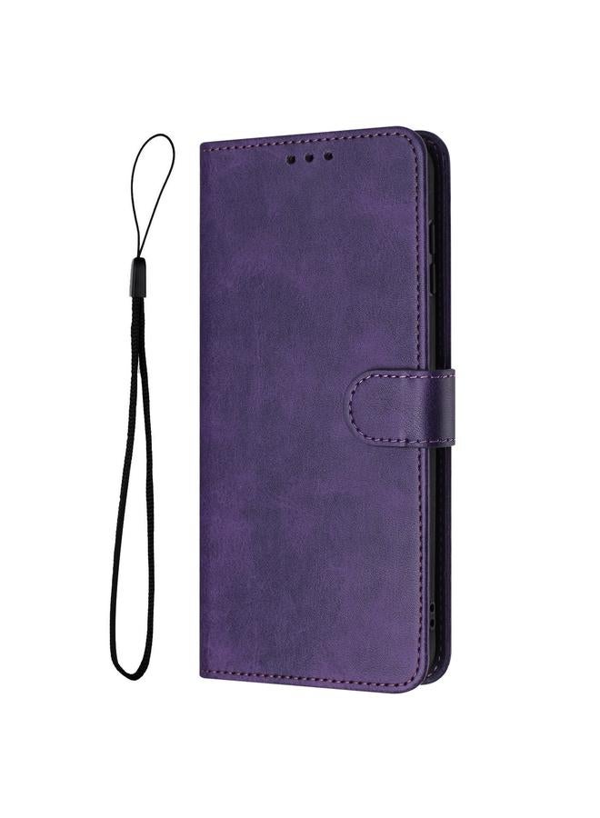 erorex Case For Motorola Moto G35 Solid Calf Texture Flip Leather Phone Case - Image 2