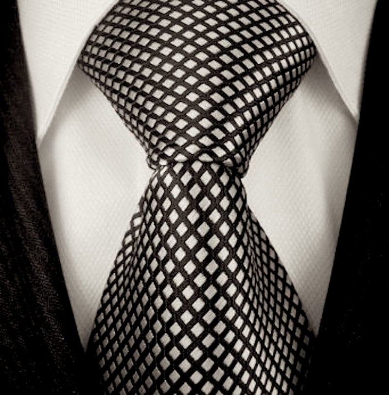 Scott Allan Collection Neckties By Scott Allan - Black and Silver Neckties (Diamond) - Image 3