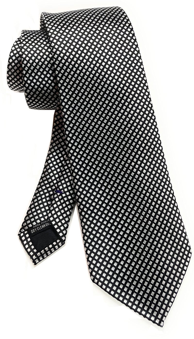 Scott Allan Collection Neckties By Scott Allan - Black and Silver Neckties (Diamond) - Image 4