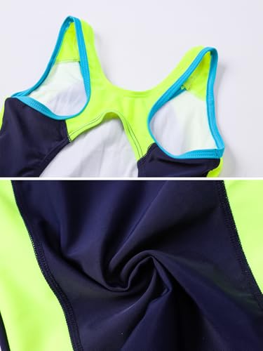 J·E Sterguard J.E Sterguard Athletic Girls' One Piece Swimsuit, Infinity Splice Thick Strap Girls Bathing Suits, Pro for Practice and Competition Color Block Girl Swimsuits Size 10-12 1880-LG - Image 3