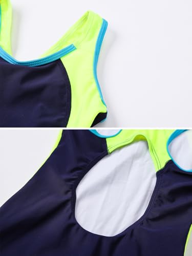 J·E Sterguard J.E Sterguard Athletic Girls' One Piece Swimsuit, Infinity Splice Thick Strap Girls Bathing Suits, Pro for Practice and Competition Color Block Girl Swimsuits Size 10-12 1880-LG - Image 5