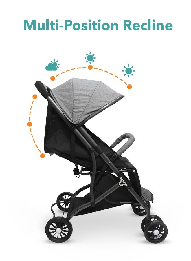turtees Portable  Shock Absorbing Foldable Pram Baby Single Stroller Sit And Lie Down - Image 2