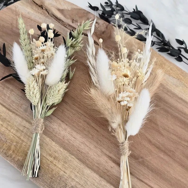 Bluejw Natural Dried Flowers Bouquet Mini, Crochet Flower Arrangement, Small Dried Plant Decor Gift for Women - Image 5