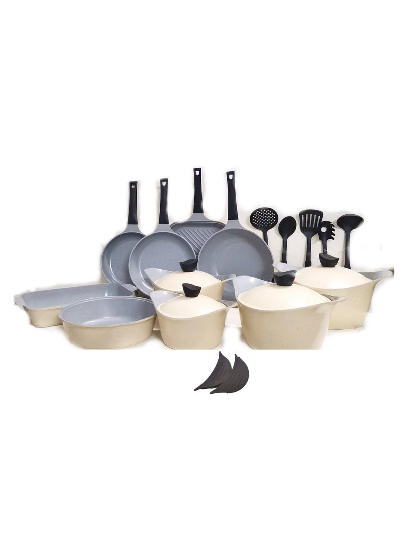 Badraig A set of 23-piece granite pots  - Image 1
