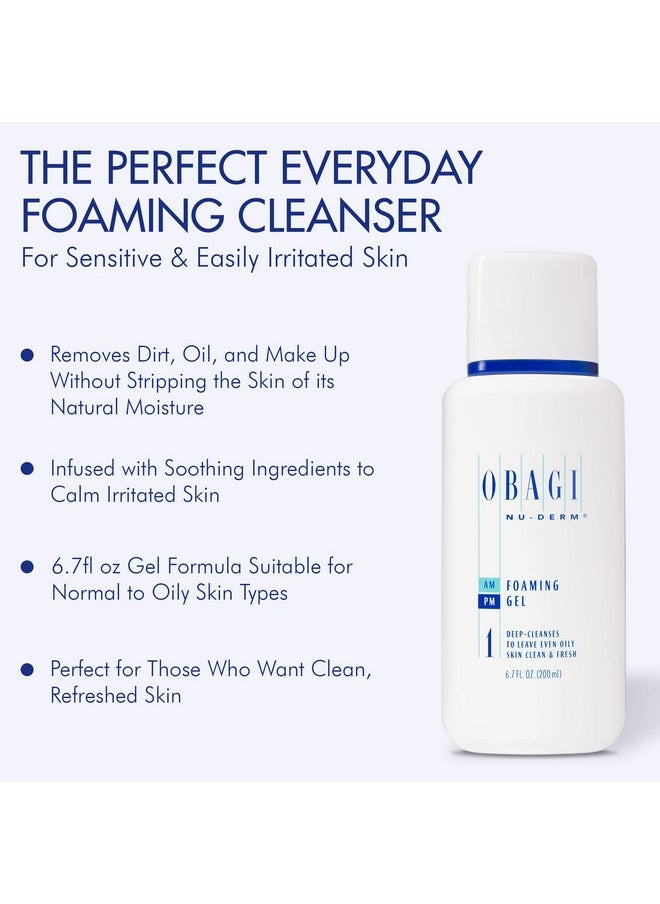 Obagi Medical - Obagi Nuderm Foaming Gel For Face Hydrating Cleanser With Aloe Vera Foaming Facial Cleanser Lightweight Face Cleanser Skincare Product For Smooth Skin Deepcleansing Formula 6.7Fl Oz - Image 1