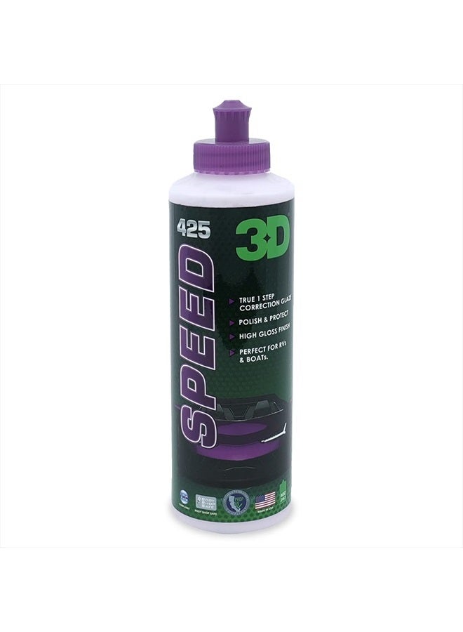 Speed Car Polish & Wax – 8oz – All-In-One Scratch Remover & Swirl Correction with Wax Protection