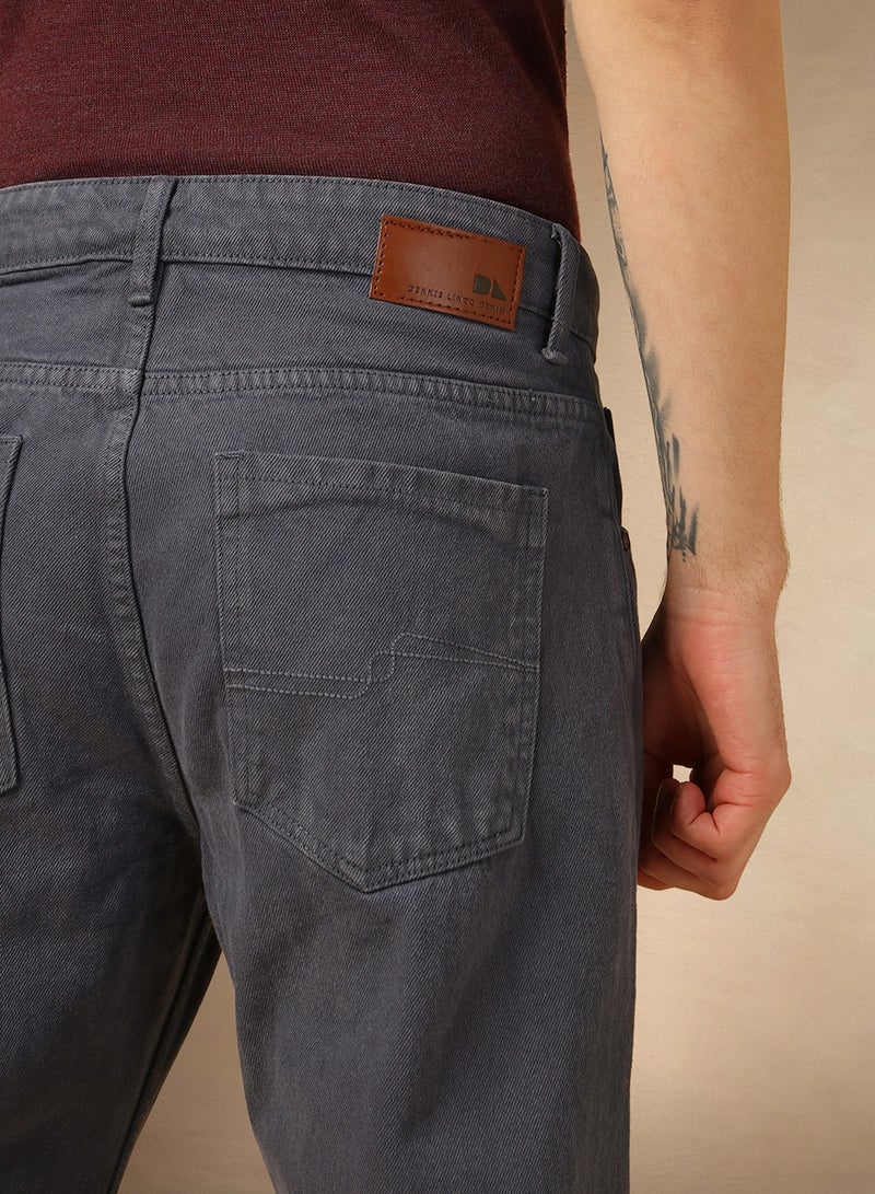 Dennis Lingo Men's Grey Straight Fit Jeans - Sleek and Versatile Denim  - Image 2