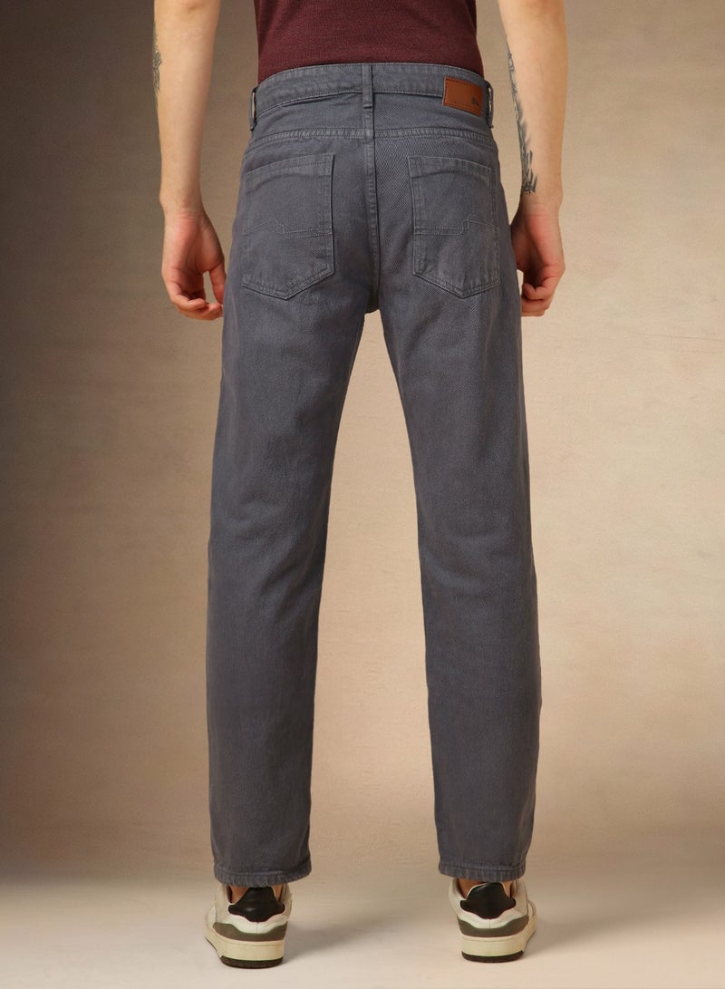 Dennis Lingo Men's Grey Straight Fit Jeans - Sleek and Versatile Denim  - Image 4