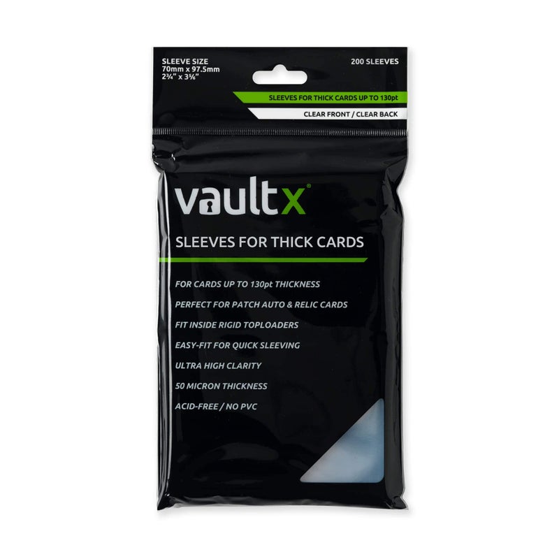 Vault X Penny Sleeves for Thicker Trading Cards up to 130pt Soft High Clarity Inner Sleeves Sports TCG 200 Pack - Image 2