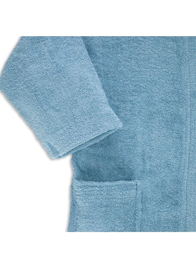 BYFT Daffodil (Light Blue) Premium 10 yr Kids Hooded Bathrobe 100% Terry Cotton, Highly Absorbent and Quick dry, Hotel and Spa Quality Bathrobe for Boy and Girl-400 Gsm  - Image 4