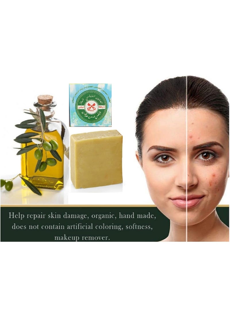 Generic Handmade 100% Pure Natural and Vegan Moisturizing Olive Oil Nabulsi Bar Soap For Bath, Body, Face, Hands and Hair  - Image 1