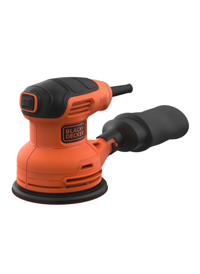 BLACK+DECKER 230W 14,000 RPM Corded Random Orbit Sander , Orange/Black - BEW210-GB, Orange/Black - Image 1