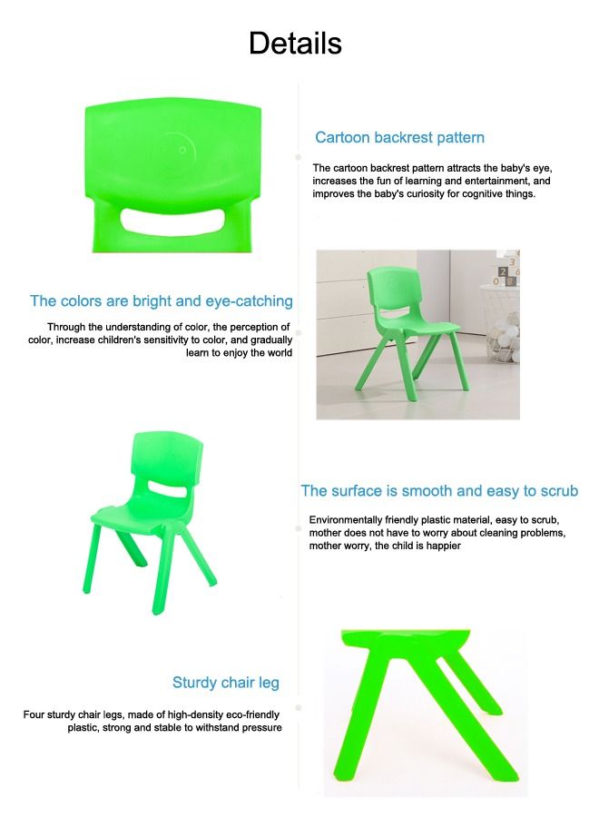 JSAITOYS Kids Outdoor Plastic Chair School Furniture  - Image 4