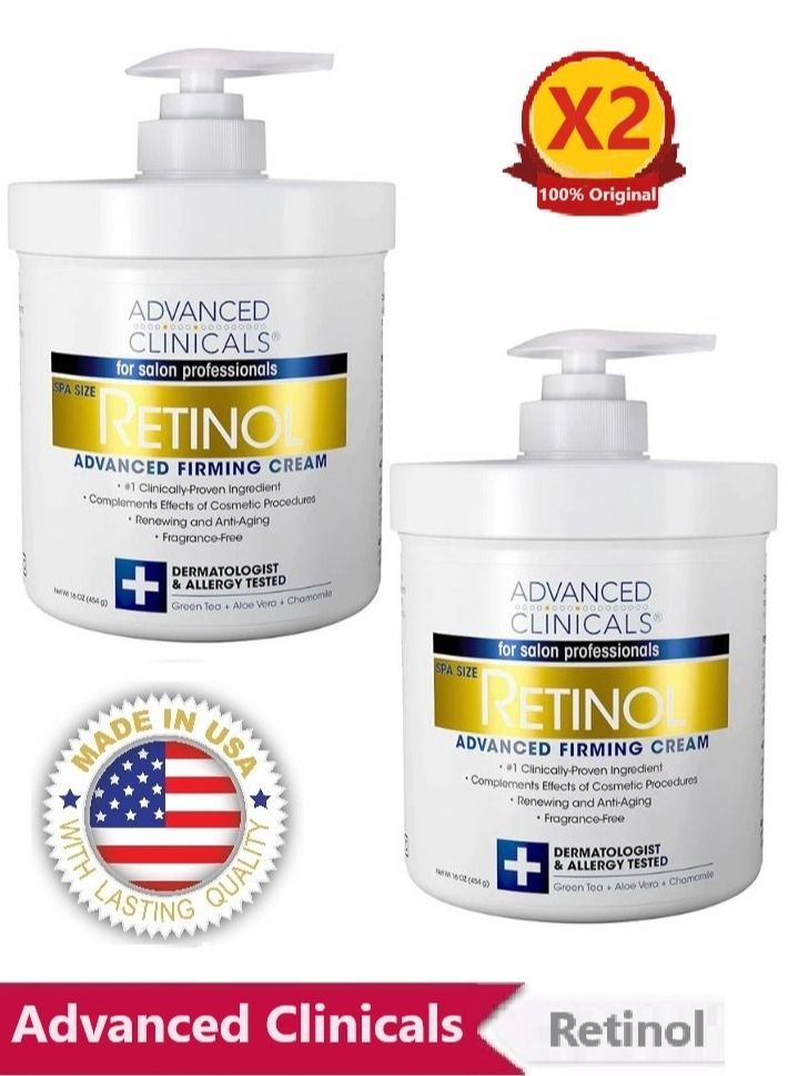 Advanced Clinicals Advanced Clinicals Retinol Advanced Firming Cream 454 g (2 Pack) - Image 1