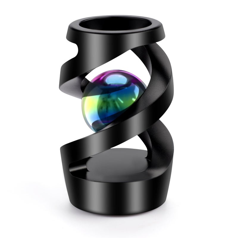 Apqdw Kinetic Ball Desk Toy Kinetic Spinning Desk Toy Desk Fidget Toys for Office for Adults Black - Image 3