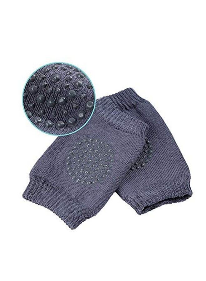 BabyMoon (Set Of 2 Baby Knee Pads For Crawling Anti Slip Padded Stretchable Elastic Cotton Soft Breathable Comfortable Knee Cap Elbow Safety Protector (Charcoal Grey) - Image 5
