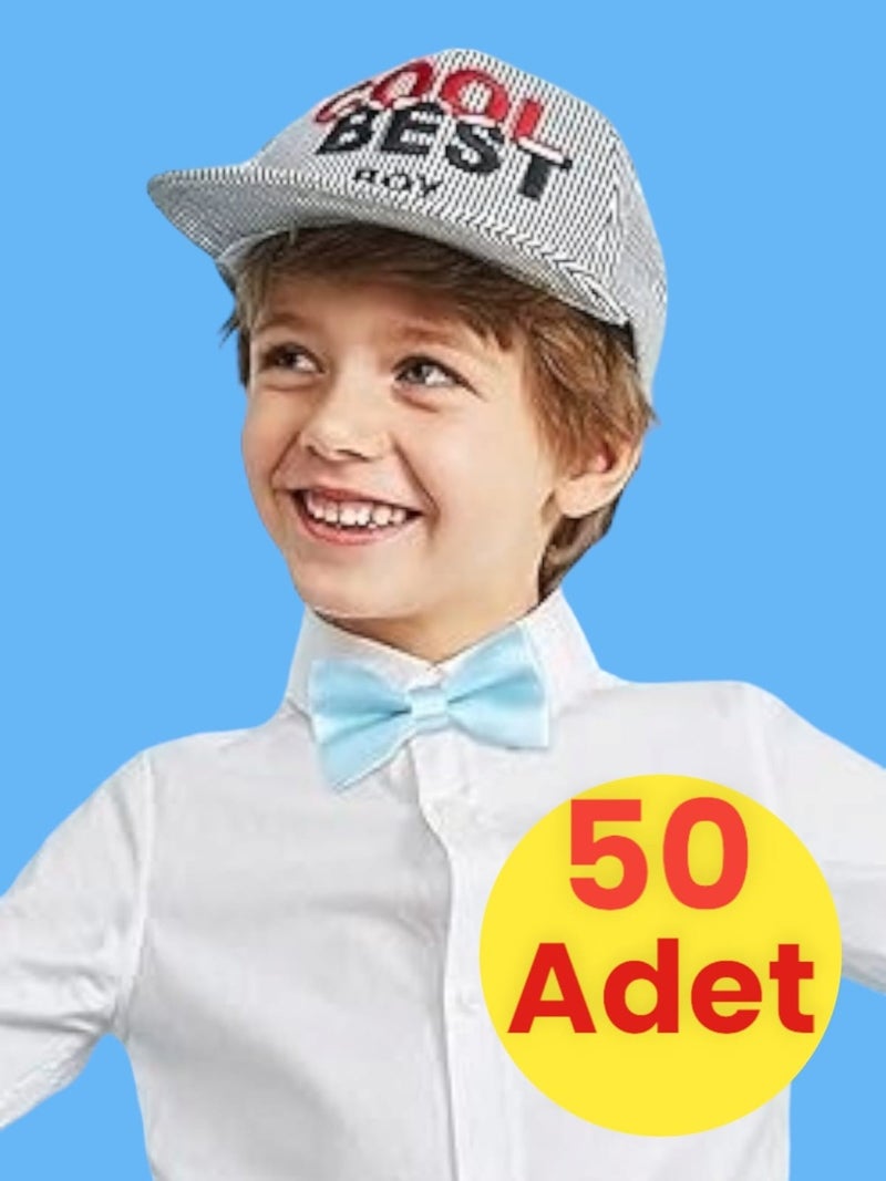 Tezzgelsin Boy's Satin Bow Tie 50PCS  - Image 1