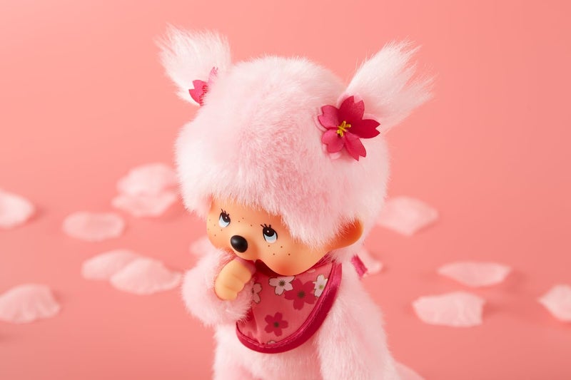 Sekiguchi Monchhichi Sakura (Cherry Blossom) Girl Plush Toy - Pink - Image 4
