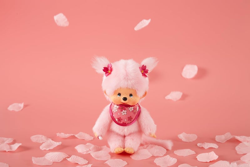 Sekiguchi Monchhichi Sakura (Cherry Blossom) Girl Plush Toy - Pink - Image 5