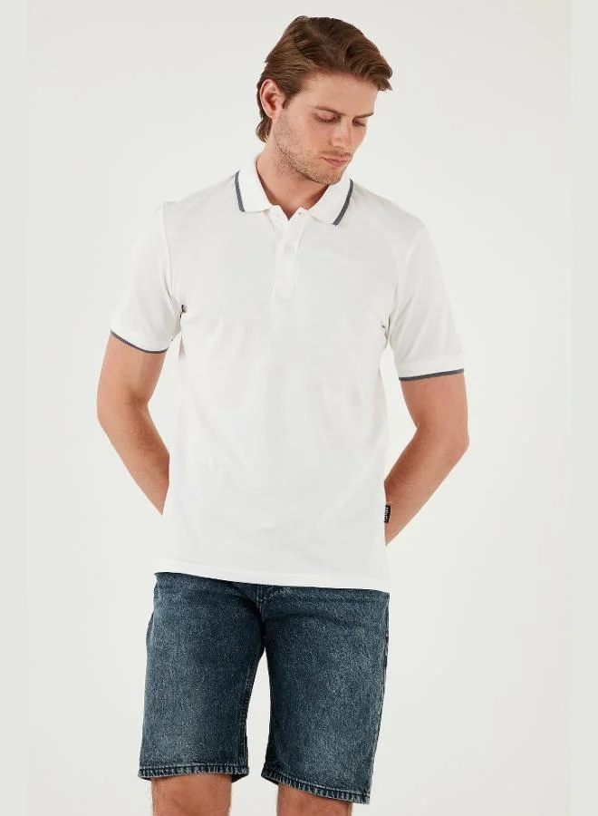 بوراتي تي شيرت بولو قطن رجالي بقصة عادية