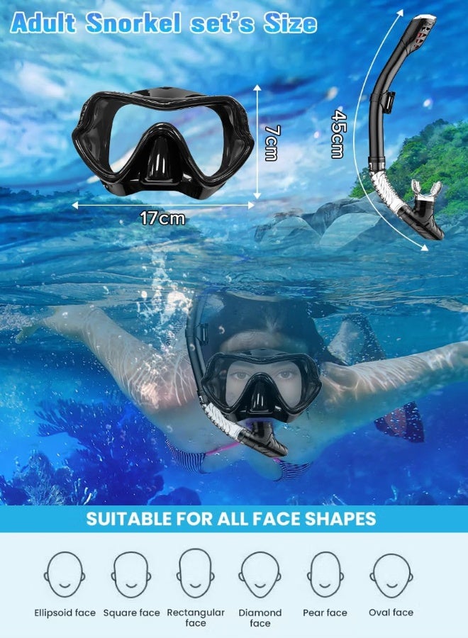 سوبر زي يوث قناع غوص، نظام تنفس جاف، قناع غطس مضاد للضباب ومضاد للتسرب، رؤية بانورامية بزاوية 180 درجة، نظارات غوص للبالغين والشباب - Image 2