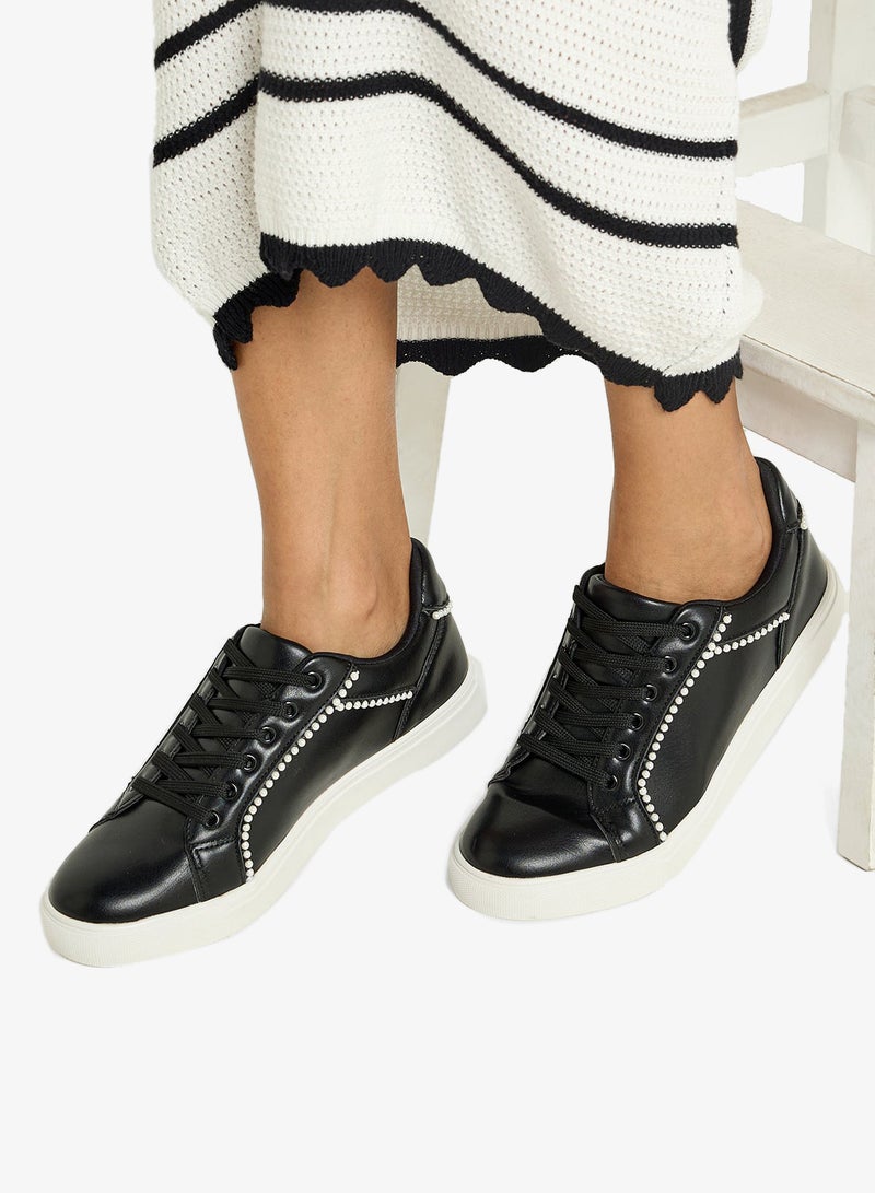 Ginger Pearl Detail Sneakers - Image 5