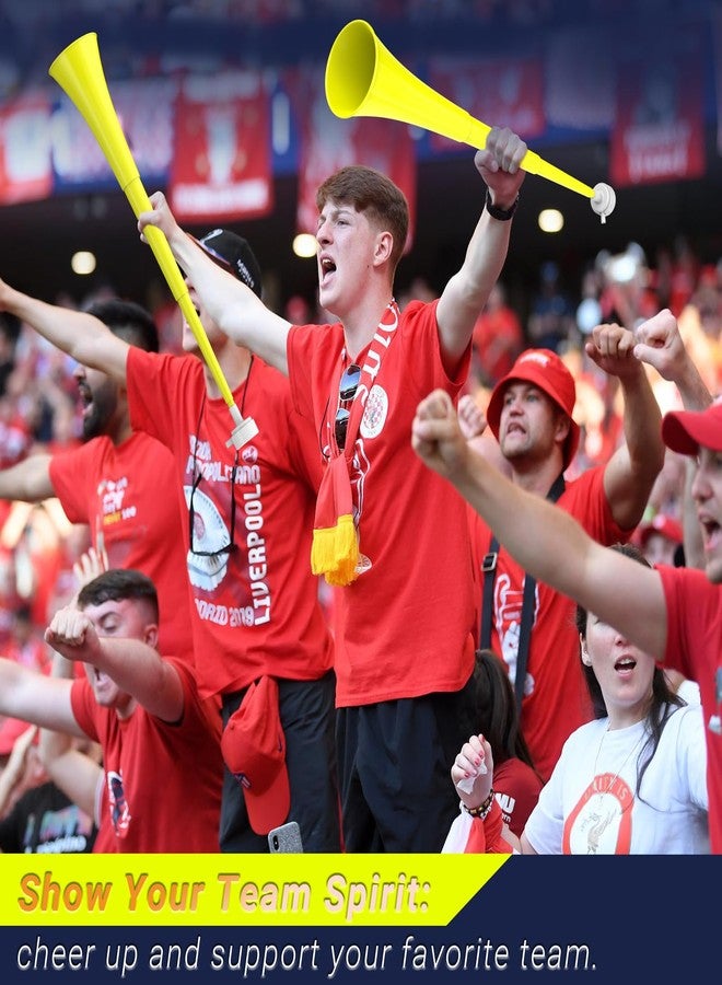 Ouffun Collapsible Stadium Horn 24 Inch Vuvuzela Plastic Trumpet Horn Blow Horn Noisemakers Loud Sound Soccer Horn Cheer Horn for Sporting Events Graduation Games School Party Supplies Favors Accessories - Image 3