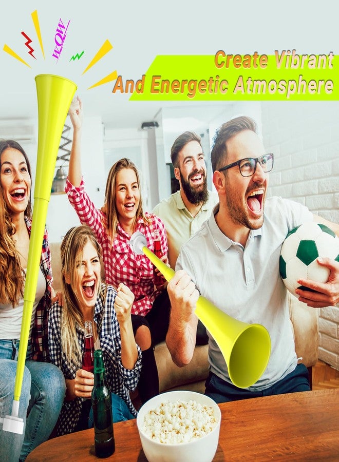 Ouffun Collapsible Stadium Horn 24 Inch Vuvuzela Plastic Trumpet Horn Blow Horn Noisemakers Loud Sound Soccer Horn Cheer Horn for Sporting Events Graduation Games School Party Supplies Favors Accessories - Image 4