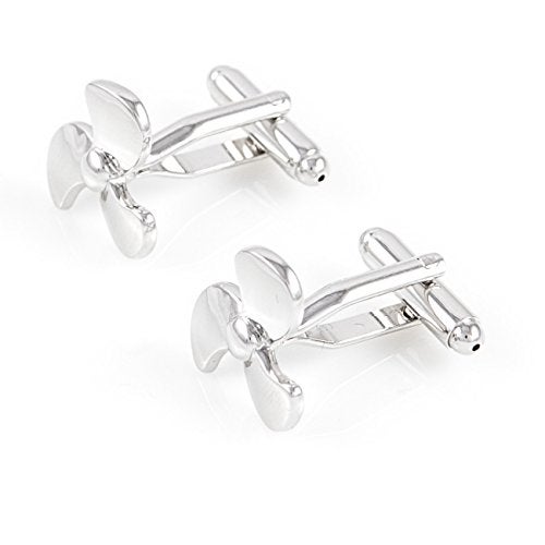 MRCUFF Propellor Propeller Ship Boat Pair of Cufflinks in a Presentation Gift Box & Polishing Cloth - Image 3
