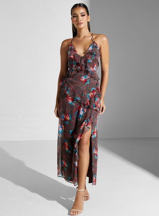 Floral Ruffle Maxi Dress