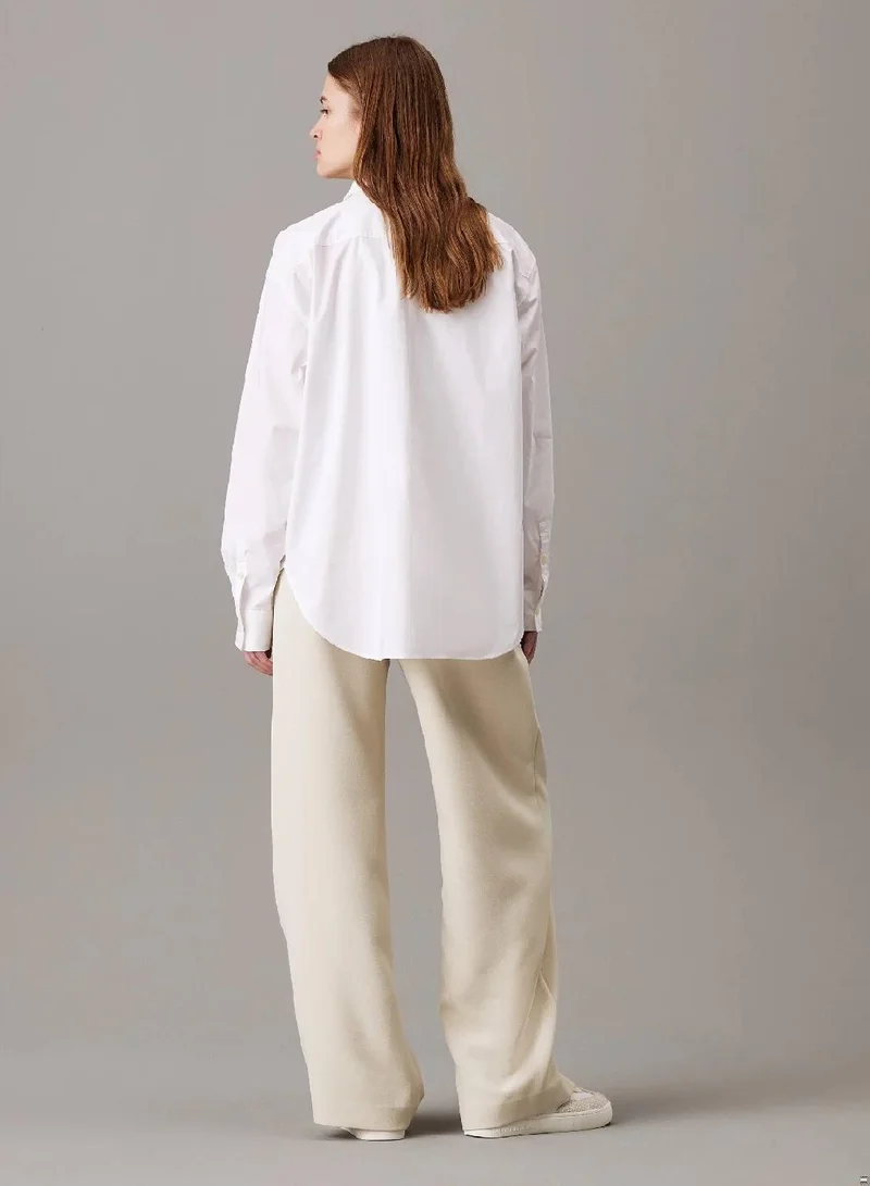 Calvin Klein Jeans Straight Pleated Crepe Trousers