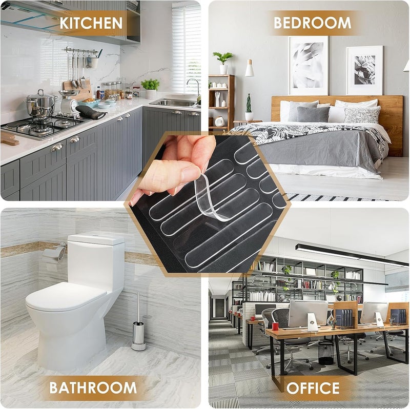 INVOSS INVOSS Clear Rubber Door Bumper Stopers Wall Protector 20 Piece Pack Self Adhesive Door Handle Knob Wall Shield Bumper Guard for Wall Silicone Bumper Strips for Doors Drawers Chairs Toilet Lid - Image 4
