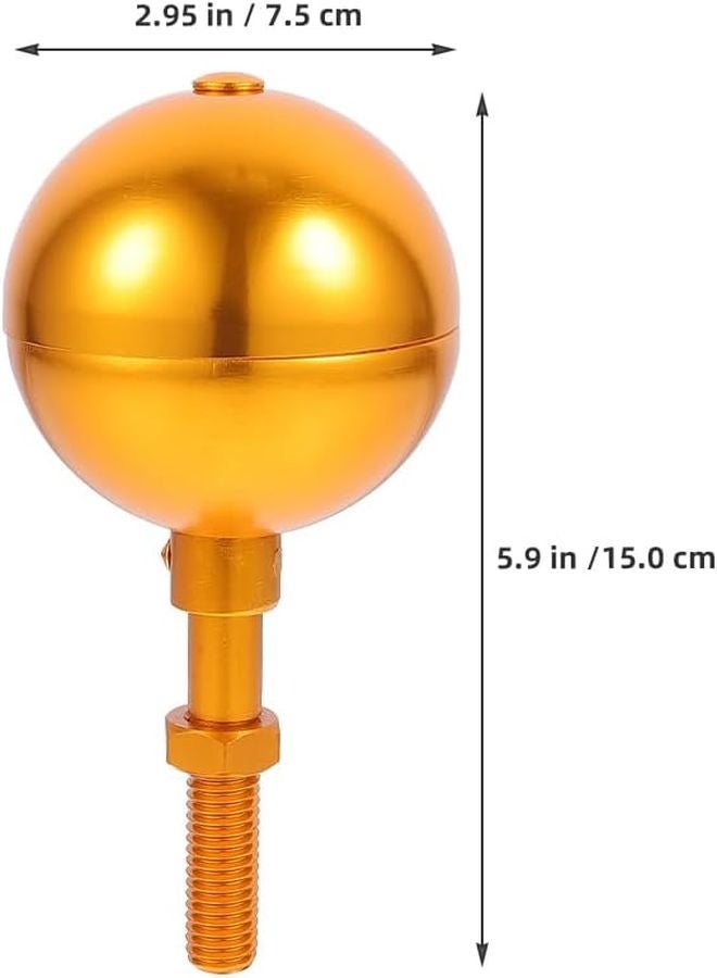 Golden Aluminum Alloy Flagpole Ball Topper Finial Replacement 3Pcs Set for Outdoor Telescoping Flagpole - Image 3