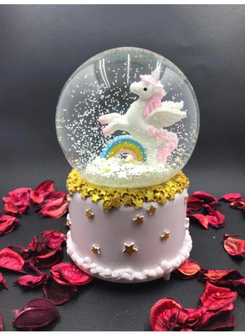 Medium Size Rainbow Unicorn Snow Globe with Lights and Music - pzsku/Z08755DC57CDCACC1F003Z/45/_/1735322983/e0631e66-259e-4556-a710-72769d41ce96